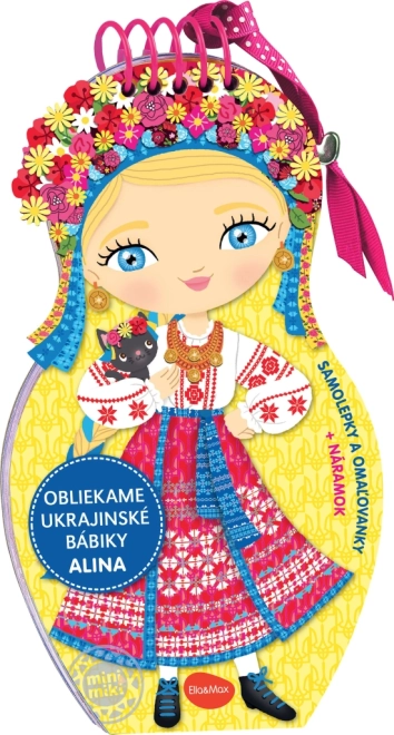 Vi klæder de ukrainske dukker på Alina – malebog og klistermærker