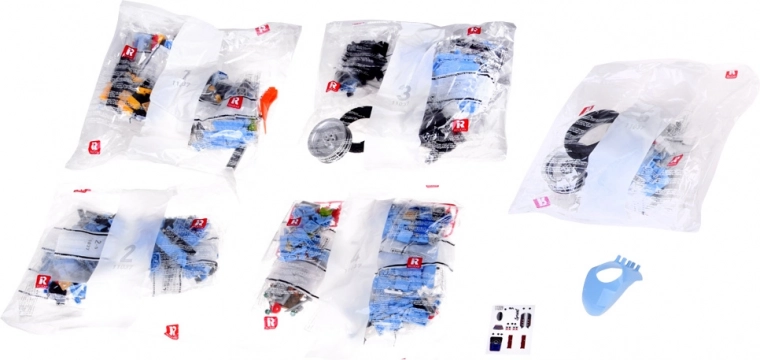 Overskuelig bygning med nummererede poser