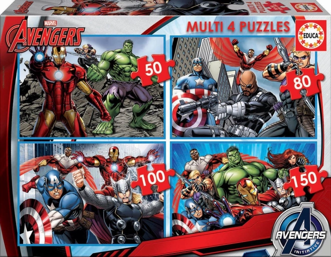 Educa Børnepuslespil Avengers 4-i-1