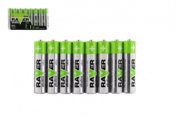 Batteri RAVER LR03/AAA 1,5 V alkaline ultra 8 stk i folie