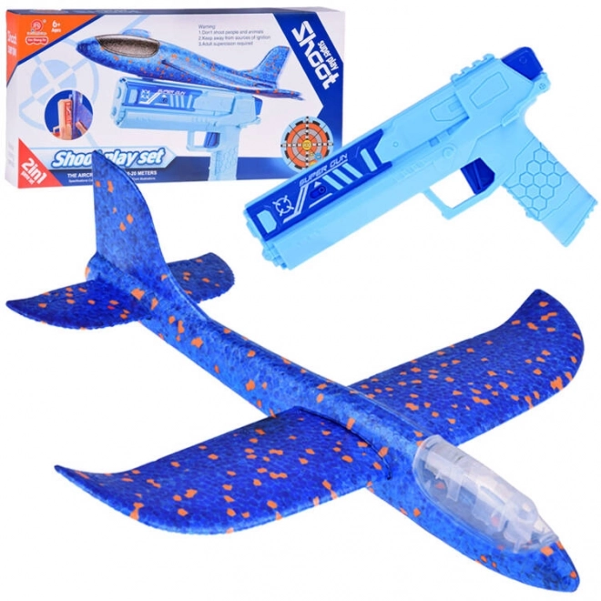 Skumfly med LED lys affyret fra pistol