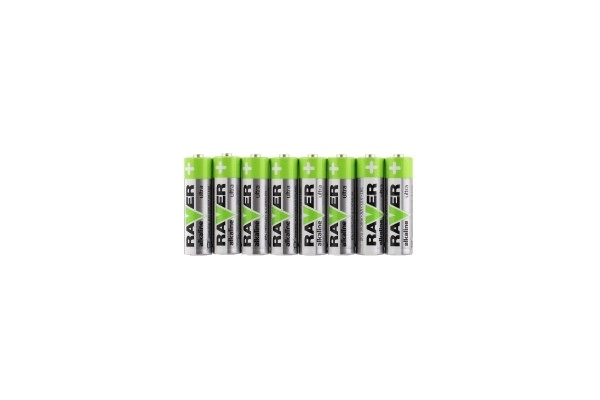 Batteri RAVER LR6/AA 1,5 V alkaliske ultra 8 stk i folie