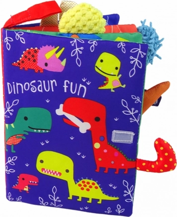 Blød dinosaurbog – farverig stofbog til babyer