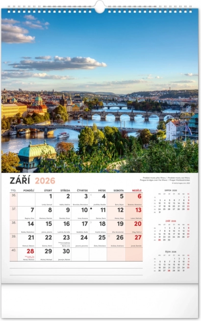Vægkalender Prag 2026