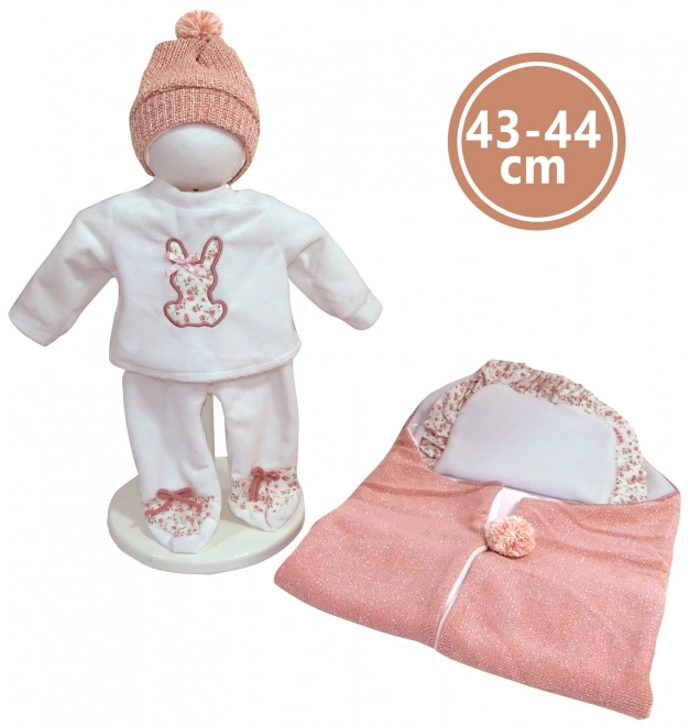 Realistisk babydukke med lyde og blødt krop 44 cm