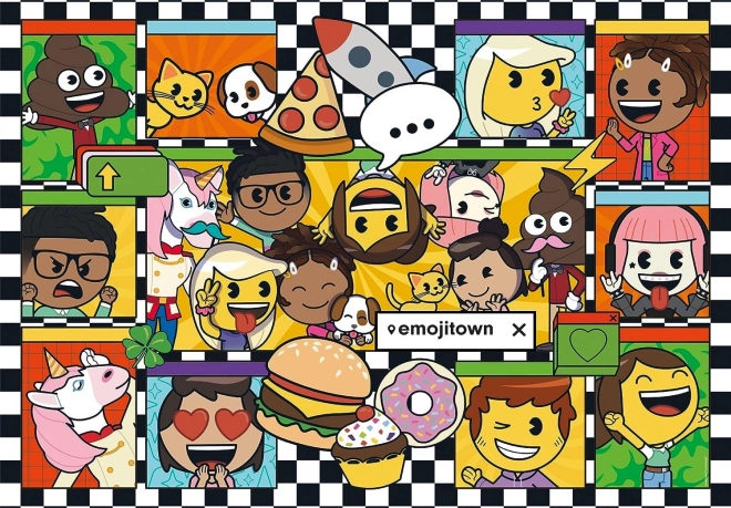 Puzzle Emoji Town 180 brikker CLEMENTONI