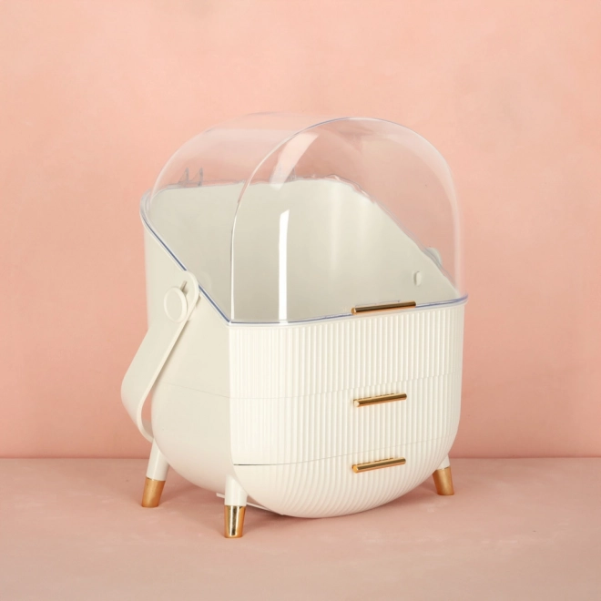 hvid kosmetik organizer med skuffer