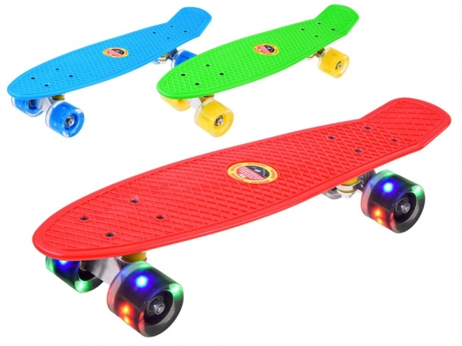 Skateboard med LED-hjul