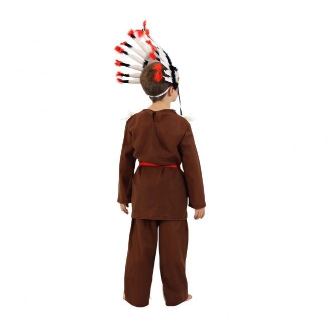 Børnekostume indianer med tørklæde (S)