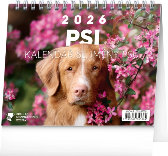 Bordkalender Hunde med hundenavne 2026