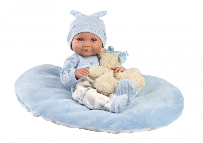 Llorens 73807 NYFØDT DRENGELOTTE - realistisk dukke baby med hele vinylkrop - 40 cm