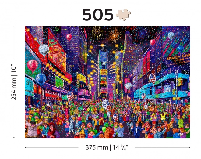 Wooden City træpuslespil Nytårsaften 2-i-1, 505 brikker EKO