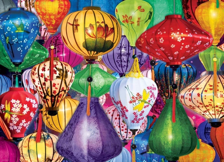 Puzzle Eurographics asiatiske lanterner 1000 brikker