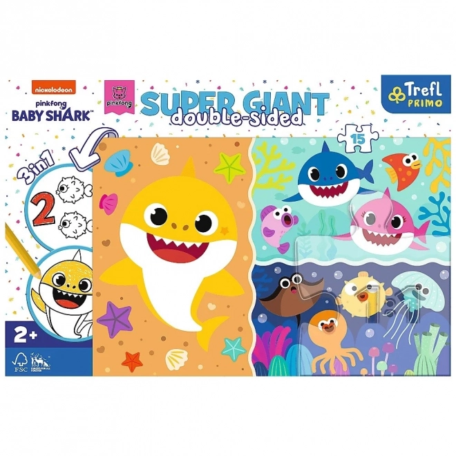 Kæmpe puslespil Baby Shark til små børn