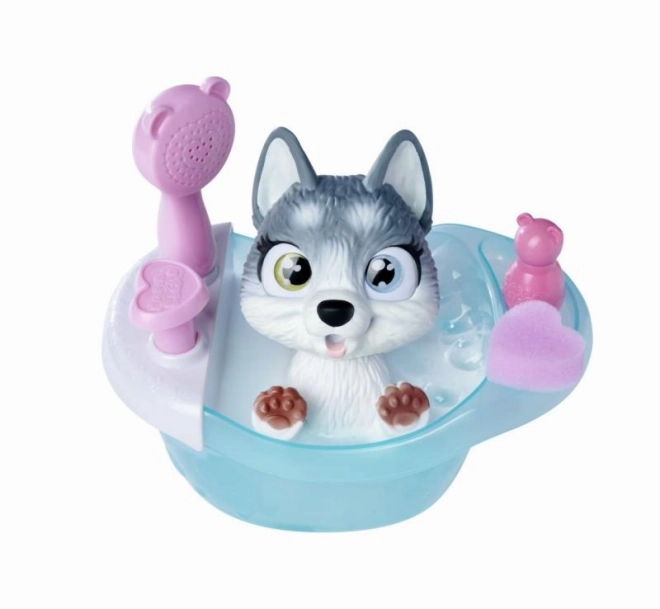 Hvalpe Husky Pamper Petz i badekar