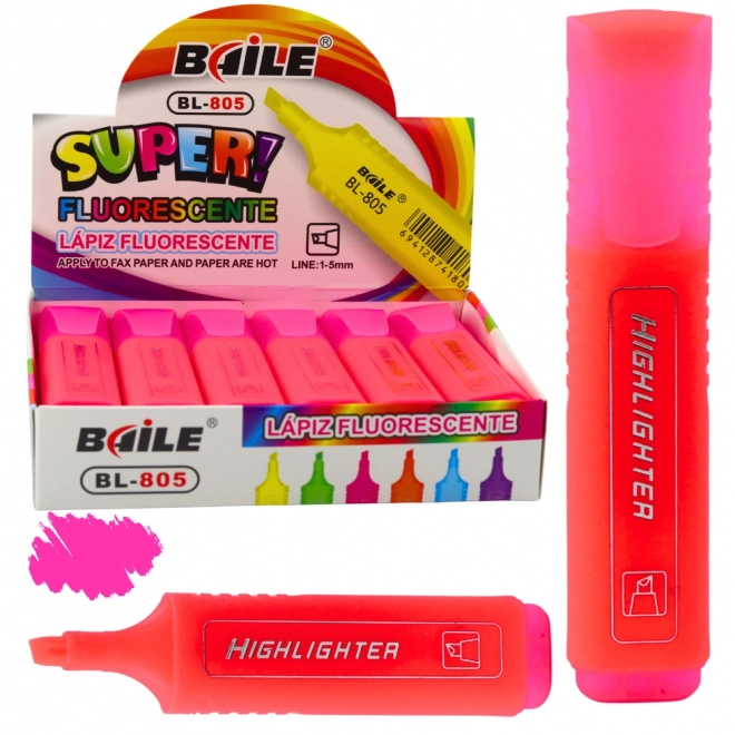 Neon highlighter intens pink