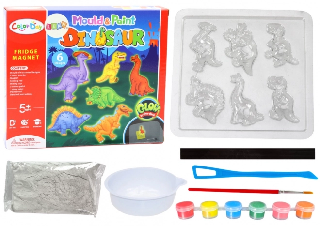 Kreativt sæt DIY Gipsmagneter Dinosaurer