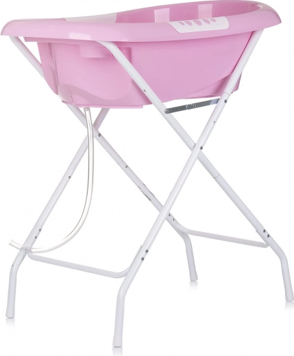 Babybadekar Chipolino Noemi med pink stativ