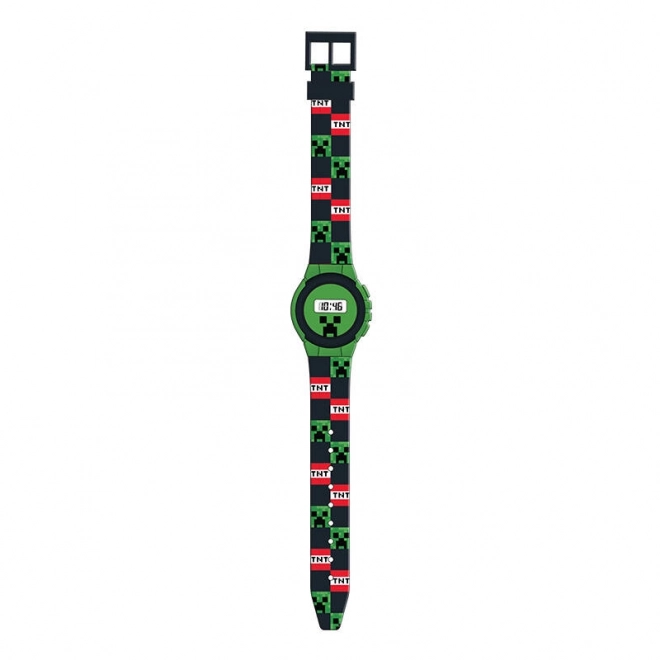 Digitale børneur MINECRAFT med Creeper-motiv