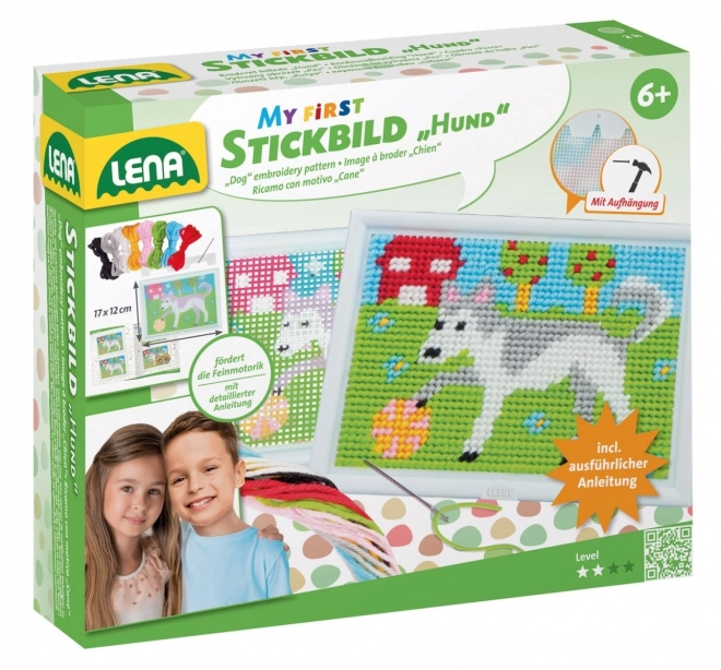Lena Første broderisæt Hund