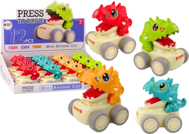 Dinosaur-bil triceratops med trykdrift, 4 farver