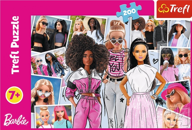 Puslespil I Barbie Verden 200 brikker 48x34cm i æske 33x23x4cm