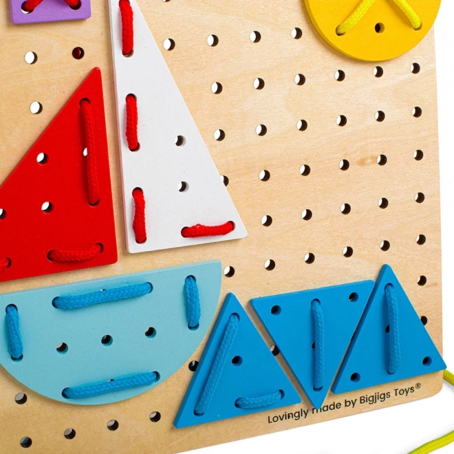 Bigjigs Toys Træ Snørespil Geometriske former