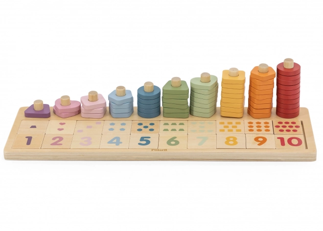 Træabacus og sorteringslegetøj Montessori fra PolarB