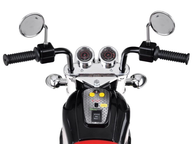 Børnemotorcykel på batteri med effekter