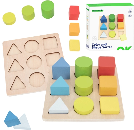 Tooky Toy lærerig puslespil – geometriske former