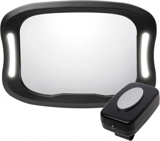 Spejl med LED-belysning, Black
