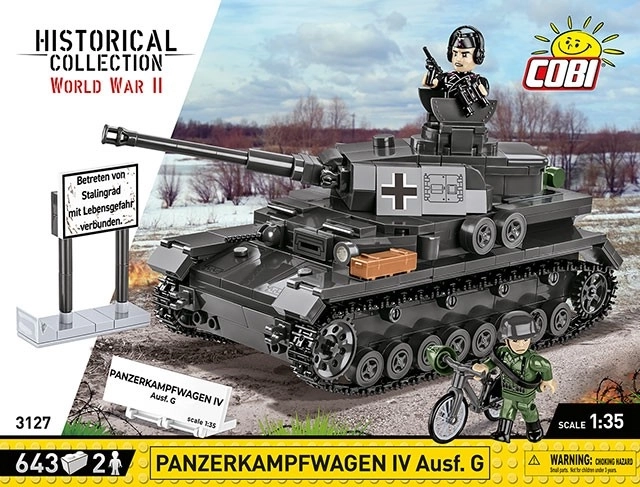 COBI 3127 Anden Verdenskrig Tysk tank Panzerkampfwagen IV Ausf. G 1:35
