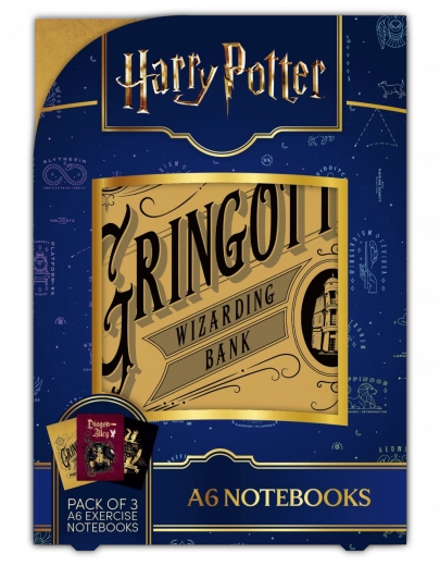 Harry Potter sæt af linjerede A6-blokke Magical Locations