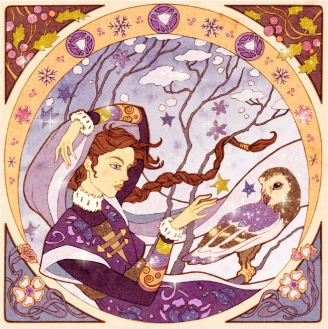 Glimrende sandblæsning - Illustrationer inspireret af Alfons Mucha