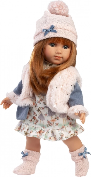 Realistisk dukke med blødt stofkrop 35 cm Llorens NICOLE
