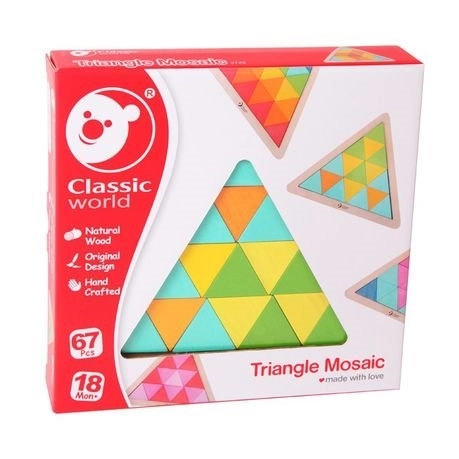 CLASSIC WORLD Træ Mozaik Trekant