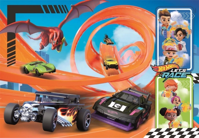 Puslespil Hot Wheels 104 brikker Super Kolor