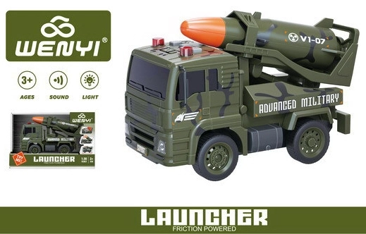 Militærbil med raket og effekter 19 cm