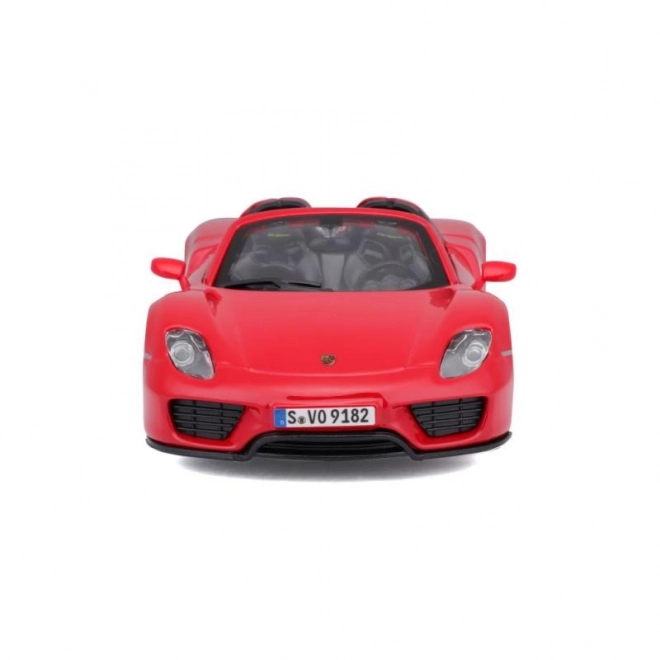 Bburago Porsche 918 Spyder rød model 1:24