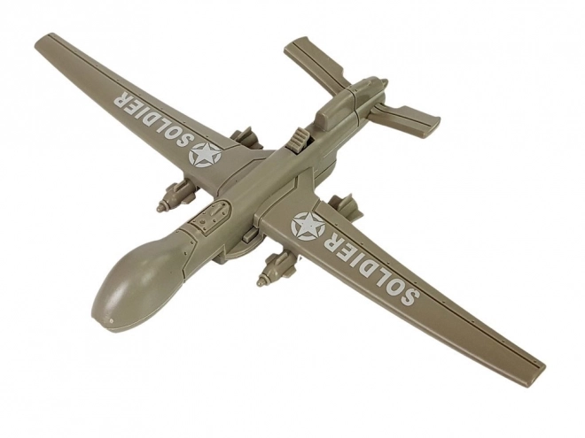 Militært kæmpestort flysæt 87 cm med lydlys Militært tilbehør