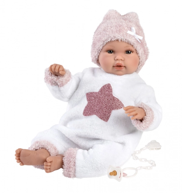 Llorens 63648 NEW BORN - realistisk dukke baby med lyde og blødt stofkrop - 36 cm