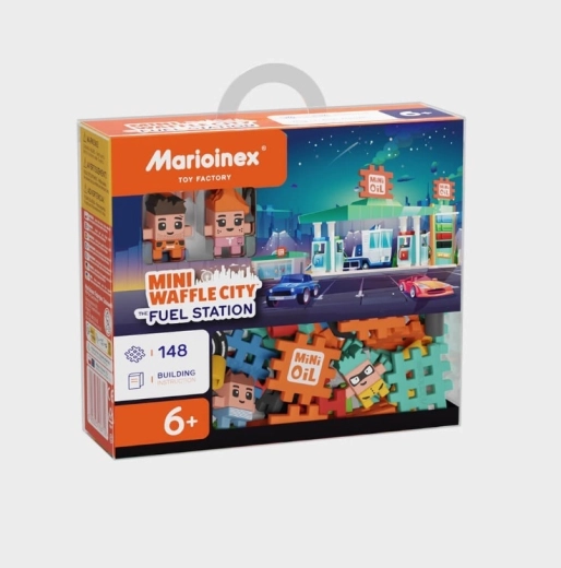 Mini Waffle klodser – tankstation, 148 dele