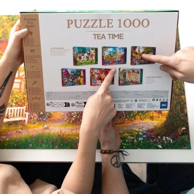 TREFL Puslespil Premium Plus Te Tid: Togstation 1000 brikker