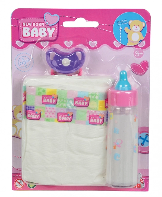 Sæt til babyer New Born Baby - flaske, sut og ble