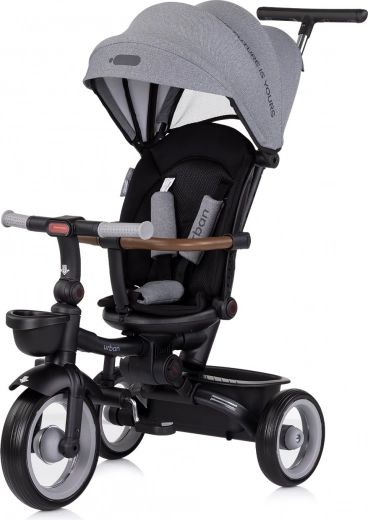 Chipolino trehjulet cykel med kaleche Urban 2-i-1 Anthracite