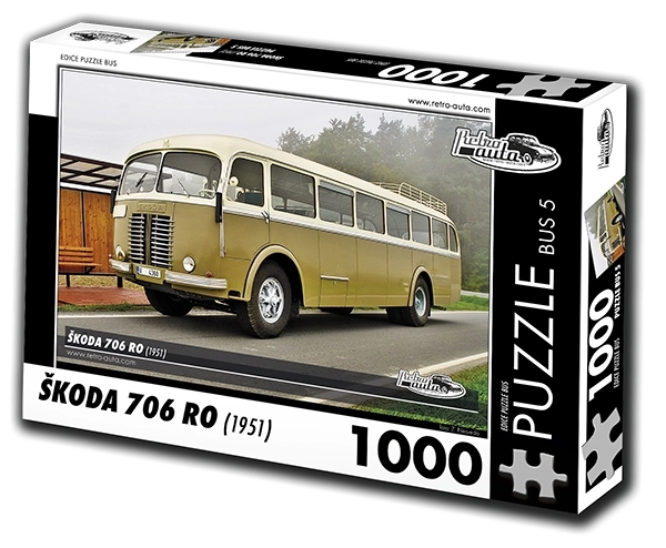 RETRO-BILER Puslespil Bus Škoda 706 RO (1951) 1000 brikker