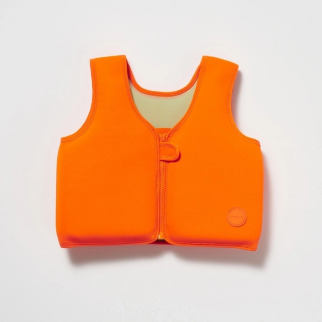 Svømmevest (3-6 år) - Sonny the Sea Creature Neon Orange