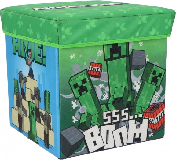 Sammenklappelig opbevaringsboks og skammel COZY NOXXIEZ Minecraft