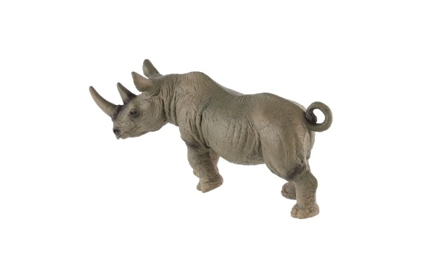 Næsehorn med to horn lavet af plastic 14cm i pose