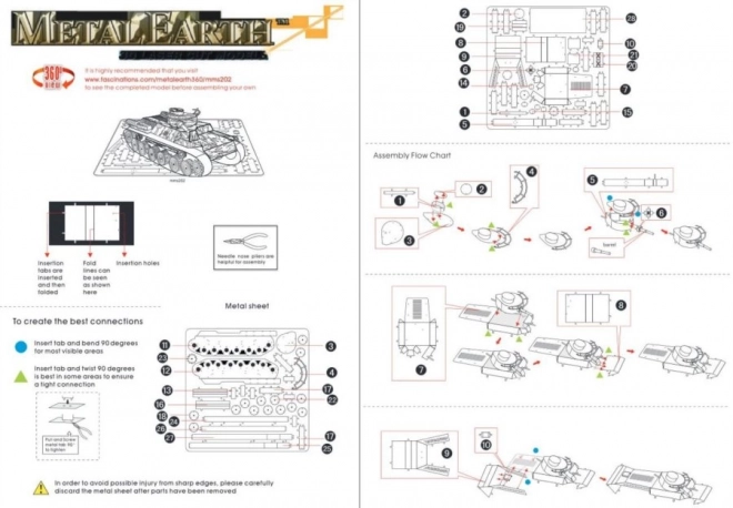 METAL EARTH 3D puslespil Tank Chi - ha